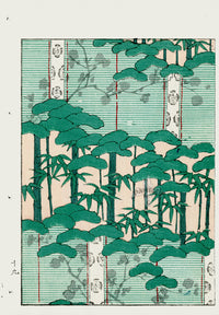 Shin-Bijutsukai Magazine Green Trees - Panteek Antique Prints