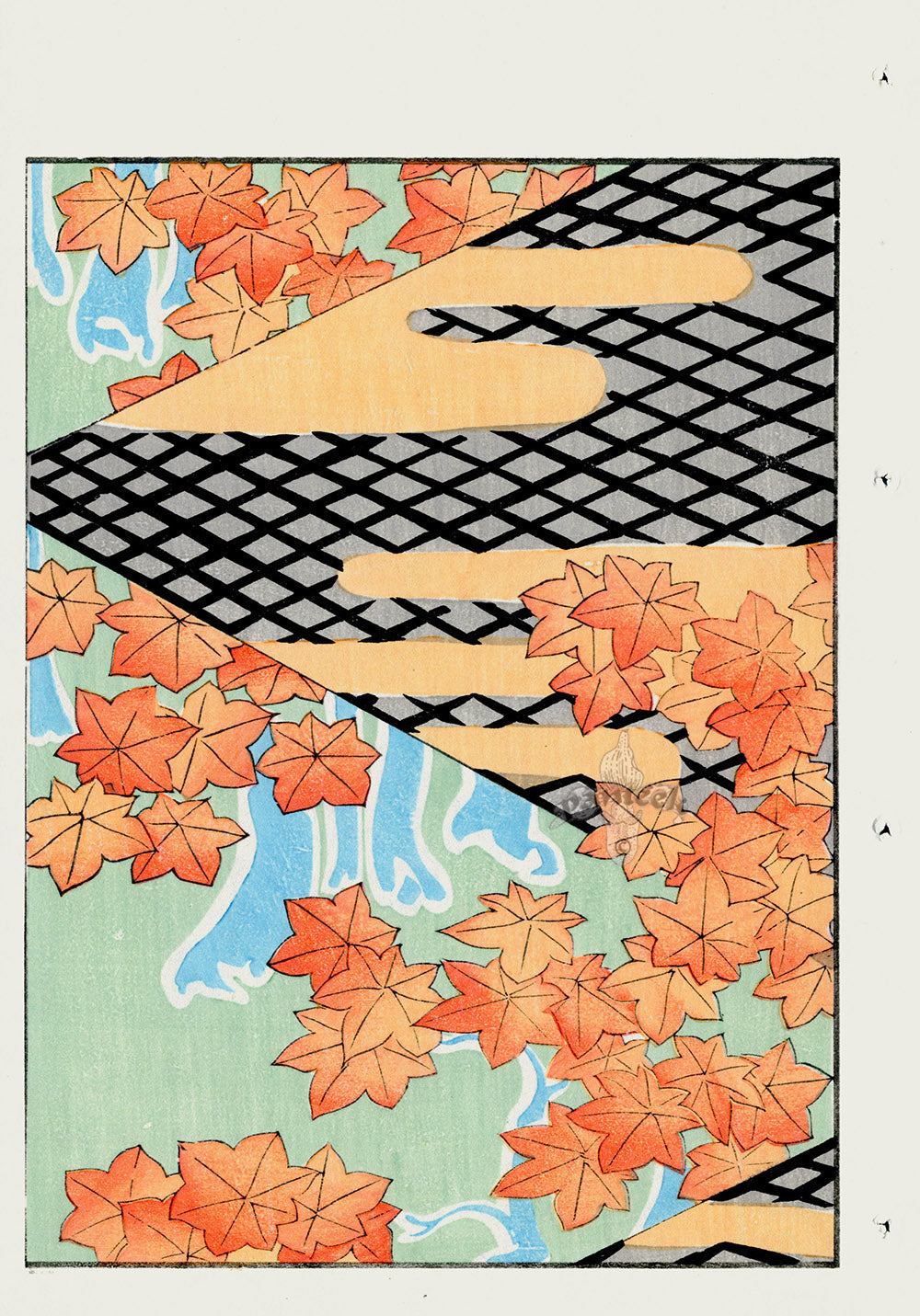 Shin-Bijutsukai Magazine Orange Leaves Design