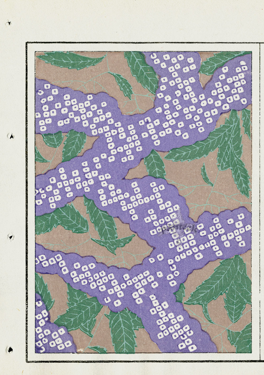 Shin-Bijutsukai Magazine Purple, Green, White, Beige Design