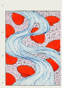 Shin-Bijutsukai Magazine Red Bowls Design - Panteek Antique Prints