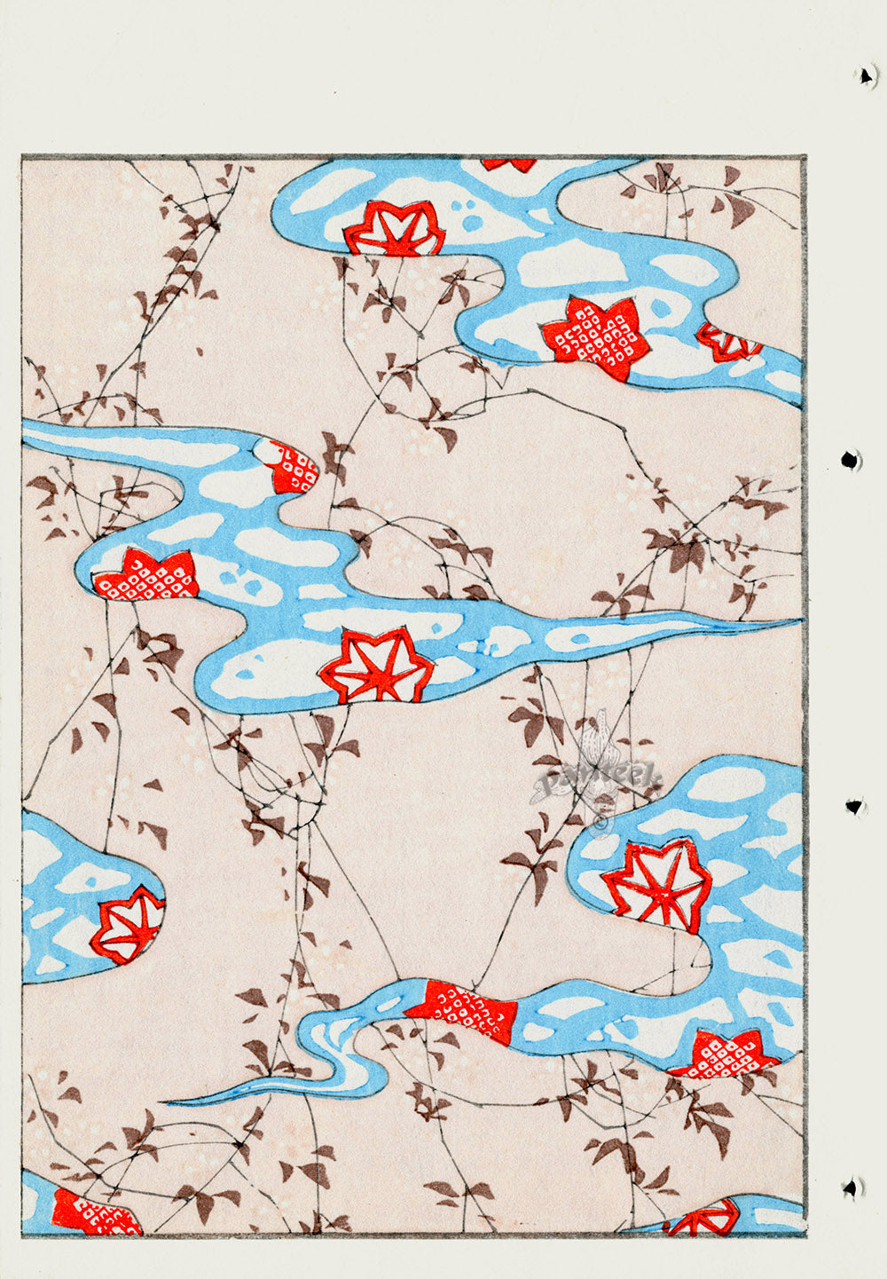 Shin-Bijutsukai Magazine Red Flowers