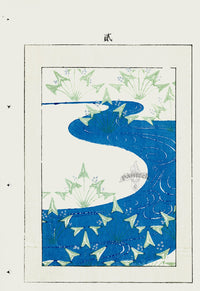 Shin-Bijutsukai Magazine River Design - Panteek Antique Prints
