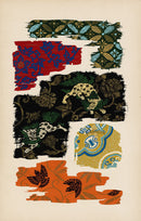 Showa Japanese Textile Design Birds on Wing - Panteek Antique Prints