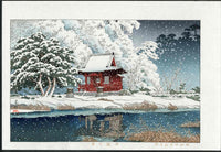 Snow at Benten, Inokashira Shrine by Kawase Hasui 1929 - Panteek Antique Prints