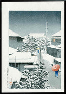 Snow at Daichi by Kawase Hasui - Panteek Antique Prints