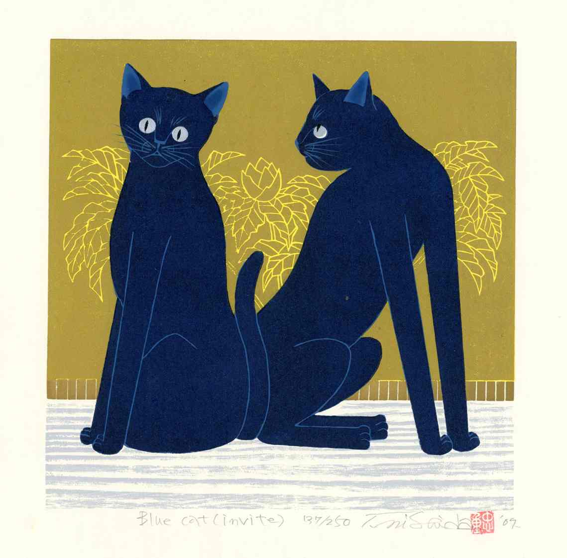 Tadashige Nishida Blue Cat Invite
