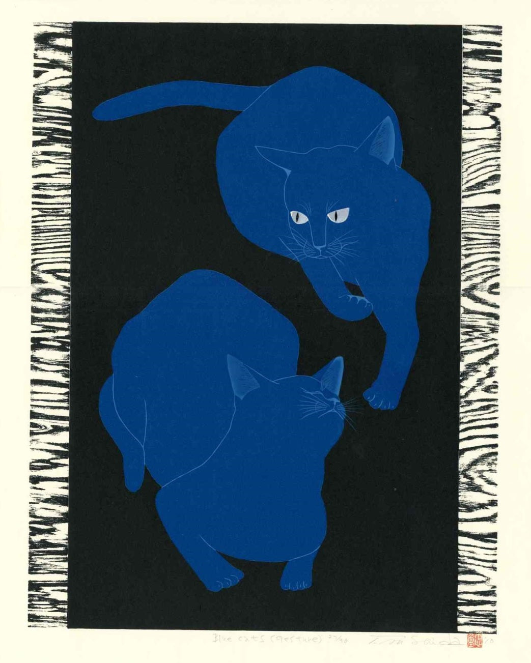 Tadashige Nishida Blue Cats Gesture