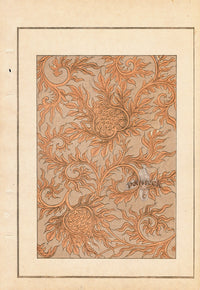 Tanaka Yohu Woodblock 1892 Floral Design - Panteek Antique Prints