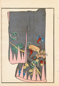 Tanaka Yohu Woodblock 1892 Kimono Design - Panteek Antique Prints