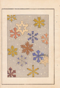 Tanaka Yohu Woodblock 1892 Snowflake Design - Panteek Antique Prints