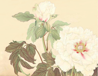 Tanigami Konan Peony Series White Flower, Bud - Panteek Antique Prints