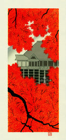 Teruhide Kato Woodblock Kiyomizudera Temple in Autumn - Panteek Antique Prints