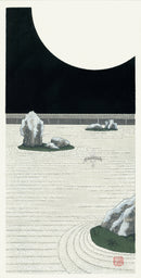 Teruhide Kato Woodblock Ryoan-ji in Moonlight - Panteek Antique Prints