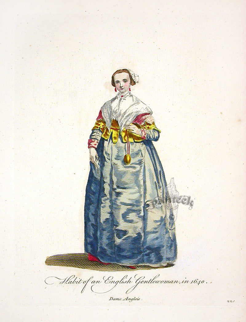 Thomas Jefferys Original Costume Engravings English Gentlewoman