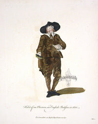 Thomas Jefferys Original Costume Engravings English Partisan - Panteek Antique Prints