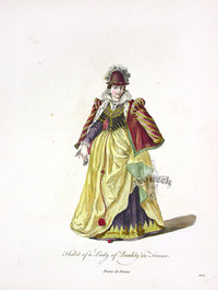 Thomas Jefferys Original Costume Engravings French Lady - Panteek Antique Prints