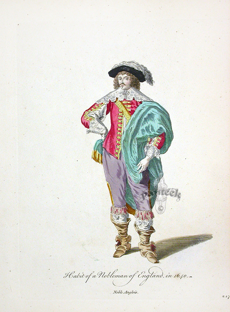 Thomas Jefferys Original Costume Engravings Nobleman, England