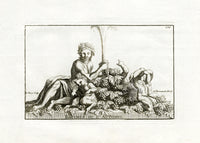 Thomassin Statues of Versailles Antique Print Bacchus or Autumn - Panteek Antique Prints