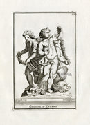 Thomassin Statues of Versailles Antique Print Cherubs, Dolphins - Panteek Antique Prints