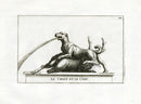 Thomassin Statues of Versailles Antique Print Fountain, Dog, Deer - Panteek Antique Prints