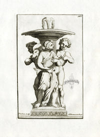 Thomassin Statues of Versailles Antique Print Fountain, Fishmongers - Panteek Antique Prints