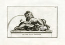 Thomassin Statues of Versailles Antique Print Fountain, Lion, Boar - Panteek Antique Prints