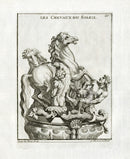 Thomassin Statues of Versailles Antique Print Horses, Mermen - Panteek Antique Prints