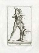 Thomassin Statues of Versailles Antique Print Man, Faun - Panteek Antique Prints