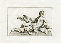 Thomassin Statues of Versailles Antique Print River, Horn - Panteek Antique Prints