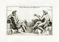 Thomassin Statues of Versailles Antique Print Two Rivers Relief - Panteek Antique Prints