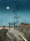 Torii and Full Moon by Kiyochika Kobayashi 1930 - Panteek Antique Prints