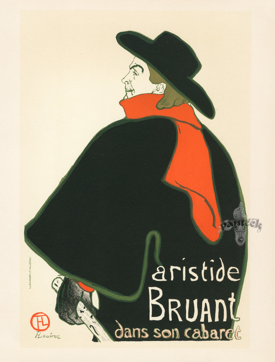 Toulouse Lautrec Original Sauret Poster Aristide Bruant