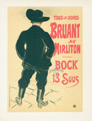 Toulouse Lautrec Original Sauret Poster Bruant au Mirliton - Panteek Antique Prints