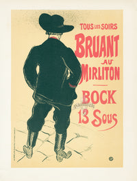 Toulouse Lautrec Original Sauret Poster Bruant au Mirliton - Panteek Antique Prints