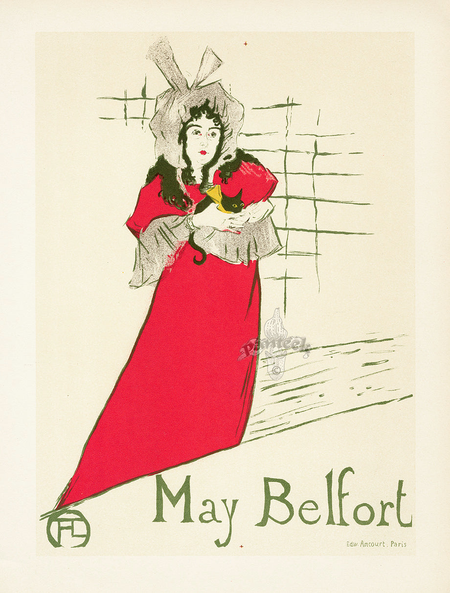 Toulouse Lautrec Original Sauret Poster May Belfort