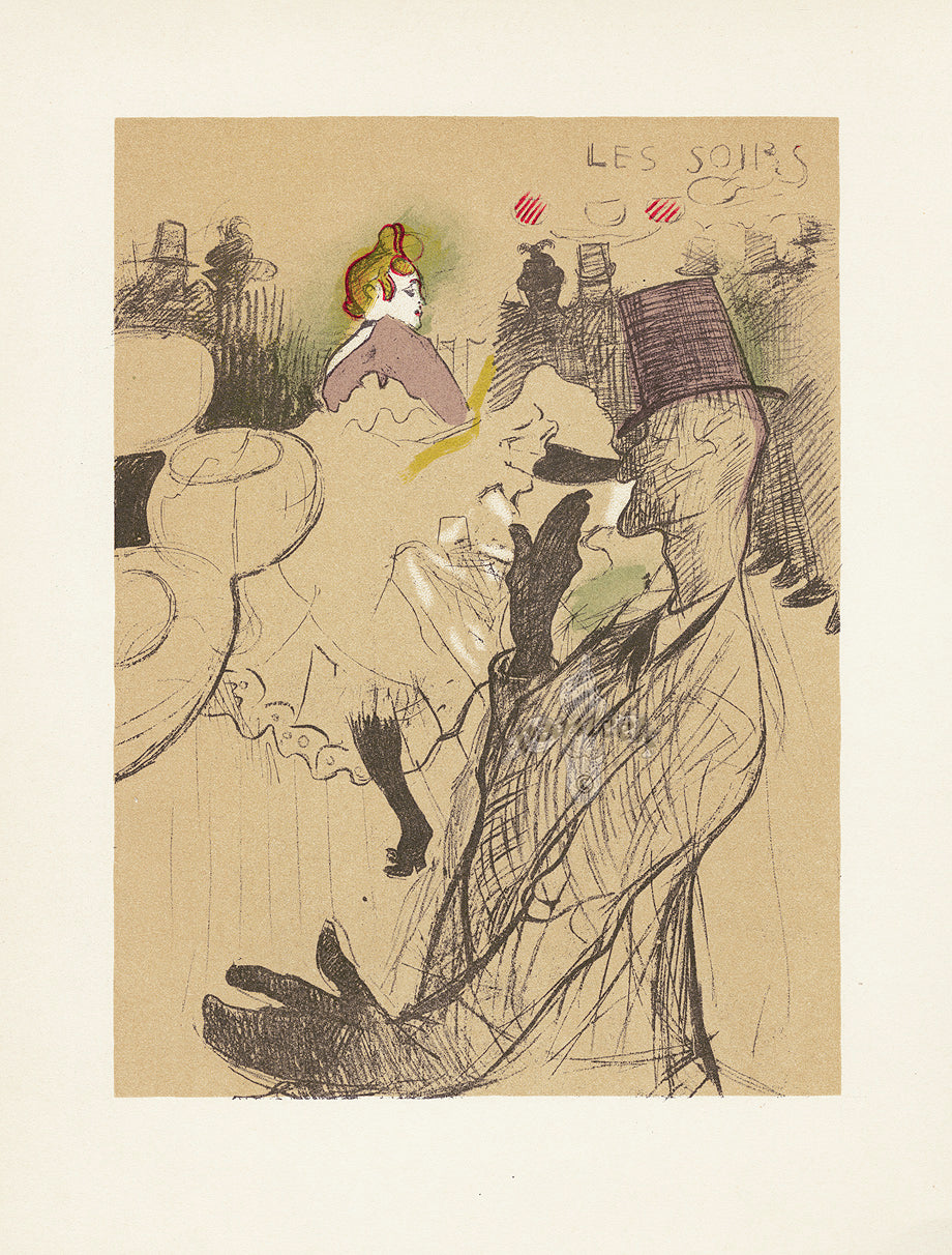 Toulouse Lautrec Original Sauret Poster Sketch Moulin Rouge