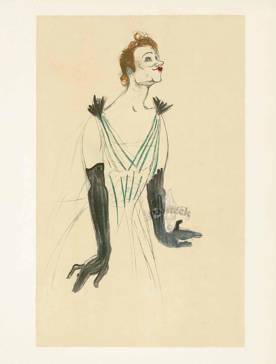Toulouse Lautrec Original Sauret Poster Yvette Guilbert