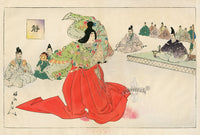 Toyohara Chikanobu the Tale of Heike, Shizuka Gozen - Panteek Antique Prints