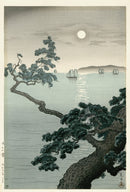Tsuchiya Koitsu Akashi Beach 1934, printed 1946-57 - Panteek Antique Prints