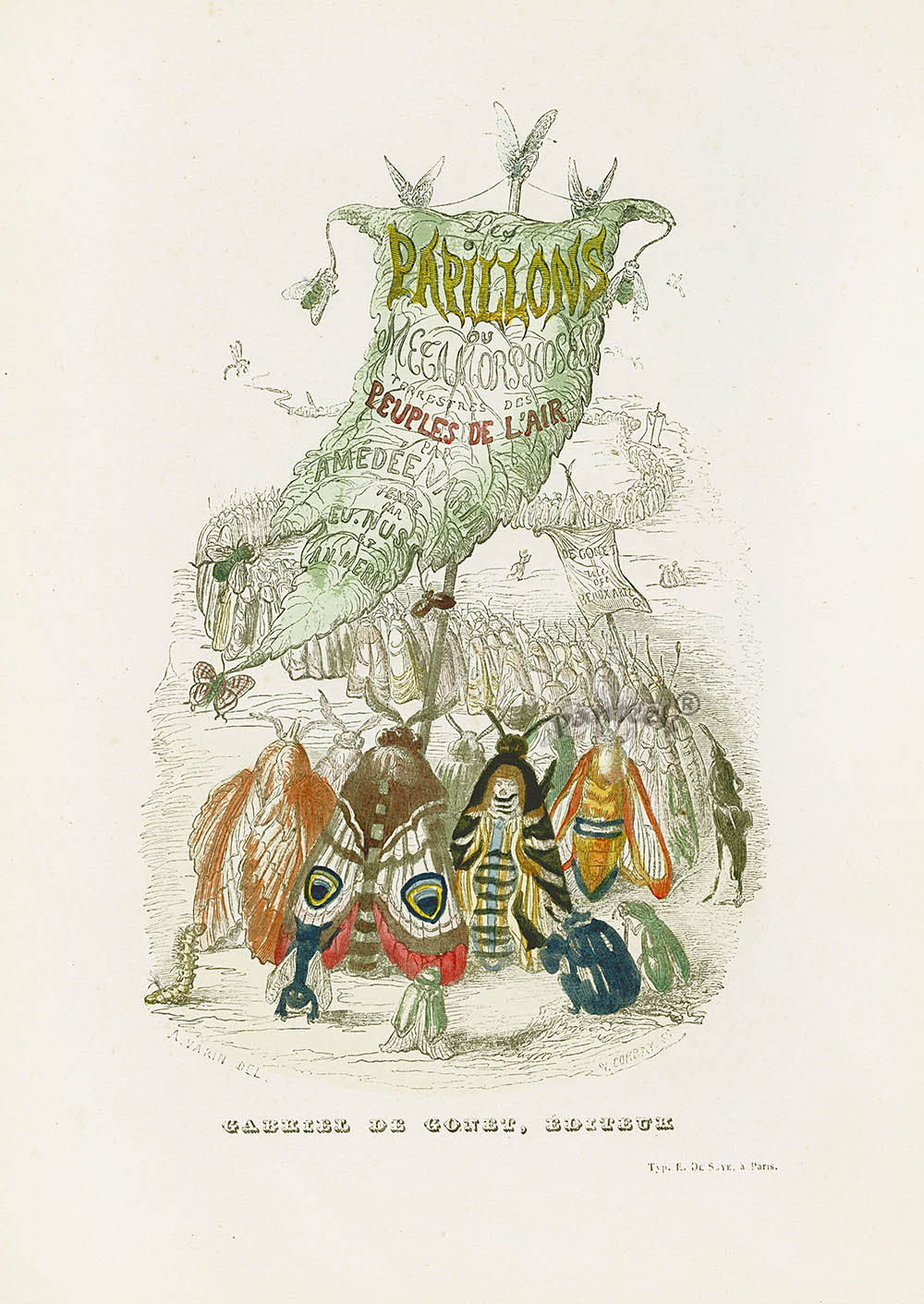 Varin Butterfly People 1852 Terrestrial Metamorphosis