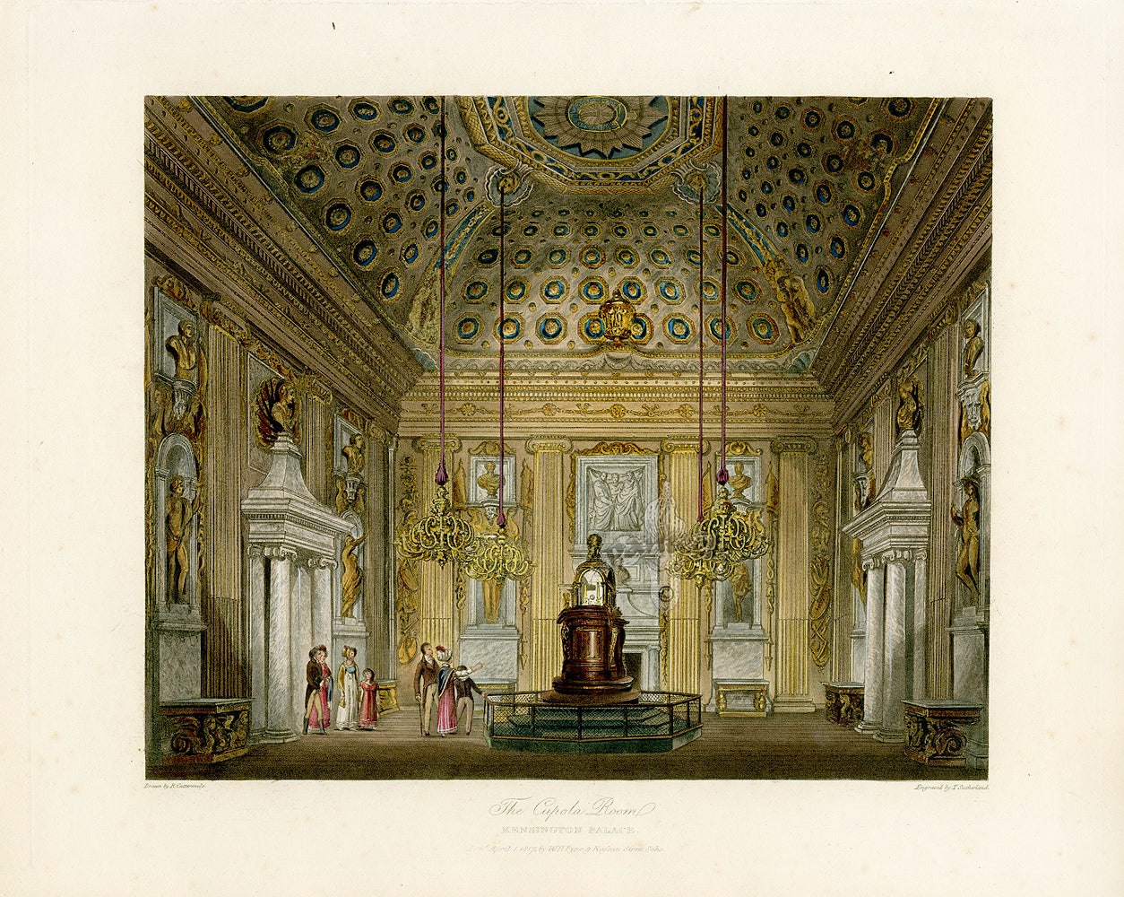 W.H. Pyne Prints 1819 Cupola Room, Kensington Palace
