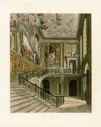 W.H. Pyne Prints 1819 Grand Staircase, Hampton Court - Panteek Antique Prints