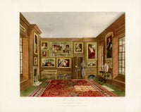 W.H. Pyne Prints 1819 King's Closet, Kensington Palace - Panteek Antique Prints