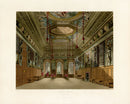 W.H. Pyne Prints 1819 King's Guard Chamber, Windsor Castle - Panteek Antique Prints