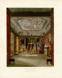 W.H. Pyne Prints 1819 Queen Ann's Bed, Windsor Castle - Panteek Antique Prints