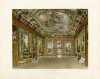 W.H. Pyne Prints 1819 Queen's Drawing Room, Windsor Castle - Panteek Antique Prints