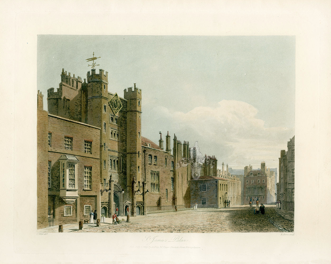 W.H. Pyne Prints 1819 St. James's Palace