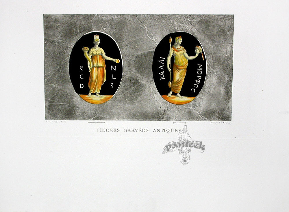 Wicar Original Mythology Print 1786 Fortune & Comedy