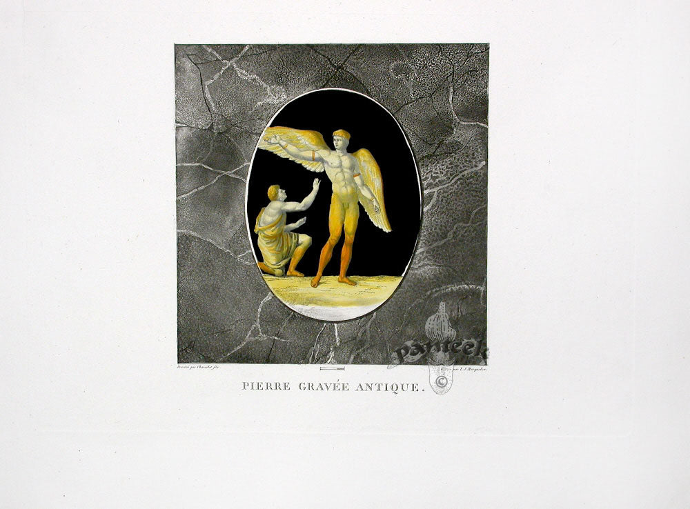 Wicar Original Mythology Print 1786 Icarus & Talus