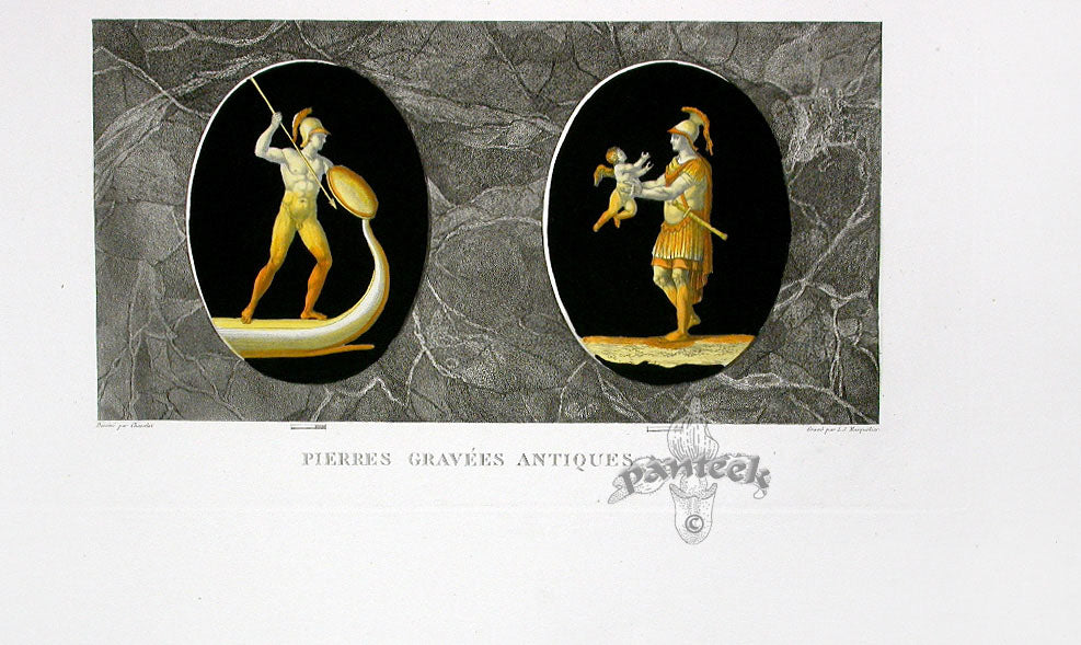 Wicar Original Mythology Print 1786 Iliad, God Mars